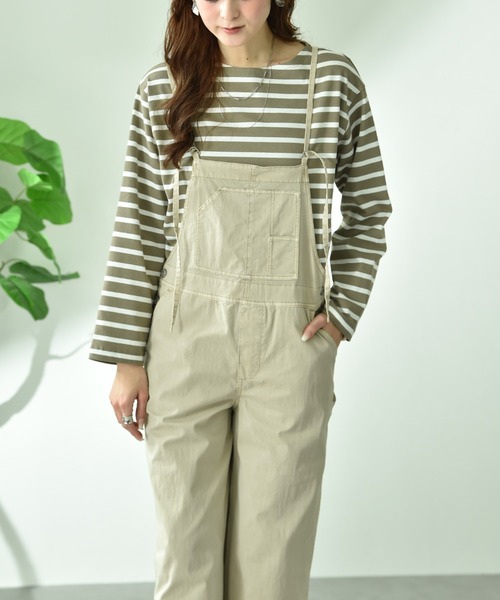 INTERPLANET（インタープラネット）の「【CYNICAL】ストレッチツイルキャミサロペット（サロペット/オーバーオール・レディース・ブラック/ベージュ・FREE）」の18枚目の写真