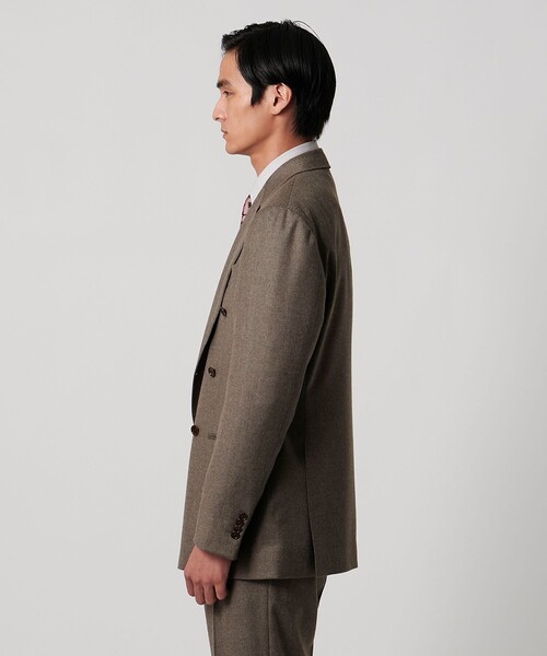 Vitale Barberis Canonico ライトフランネル ダブル6ボタン スーツ MC