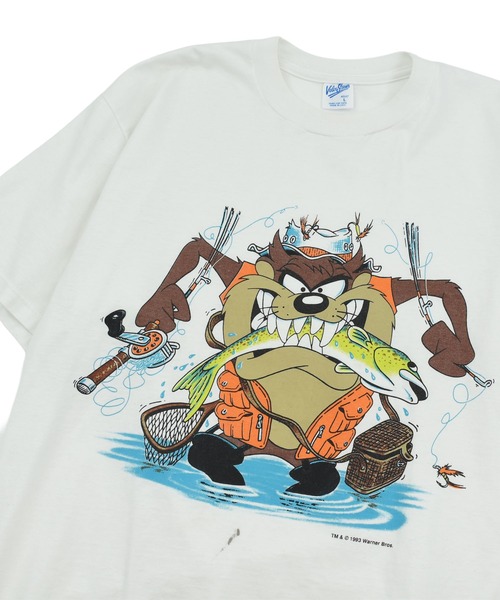 Looney Tunes(ルーニーテューンズ)の「【USED】90’s Velva Sheen “Looney Tunes/TAZ” キャラクター Tシャツ USA製(Tシャツ/カットソー・メンズ・ホワイト・LARGE)」の7枚目の写真