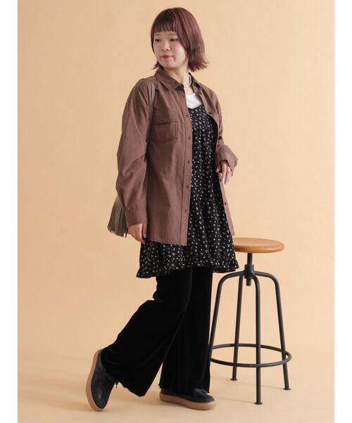 ehka sopo（エヘカソポ）の「ビッグシャツ（シャツ/ブラウス・レディース・ブラウン/チャコールグレー/ベージュ・F）」の12枚目の写真