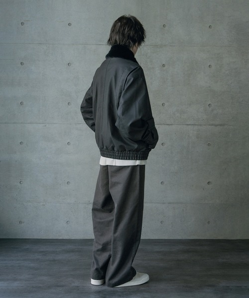 RATTLE TRAP（ラトルトラップ）の「ビンテージシンセティックレザーファーカラー脱着フライトブルゾン（ブルゾン・メンズ・ブラウン/ブラック・M/L）」の5枚目の写真