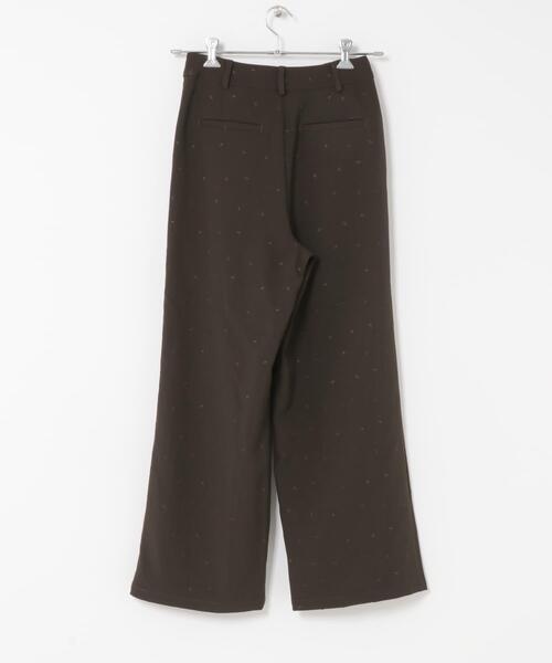 アーバンリサーチ ロッソ（URBAN RESEARCH ROSSO）/F by ROSSO　ハート刺繍タックワイドパンツ セール】F by ROSSO ハート刺繍タックワイドパンツ（その他パンツ）｜F