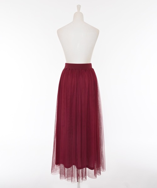 Narcissus(ナルシス)の「サイドラインチュールスカート/ロングスカート/スポーティー(スカート・レディース・ブラック/レッド・FREE)」の9枚目の写真