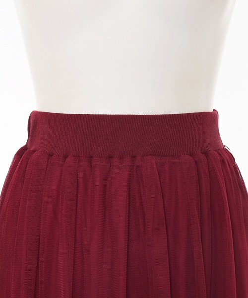 Narcissus(ナルシス)の「サイドラインチュールスカート/ロングスカート/スポーティー(スカート・レディース・ブラック/レッド・FREE)」の10枚目の写真