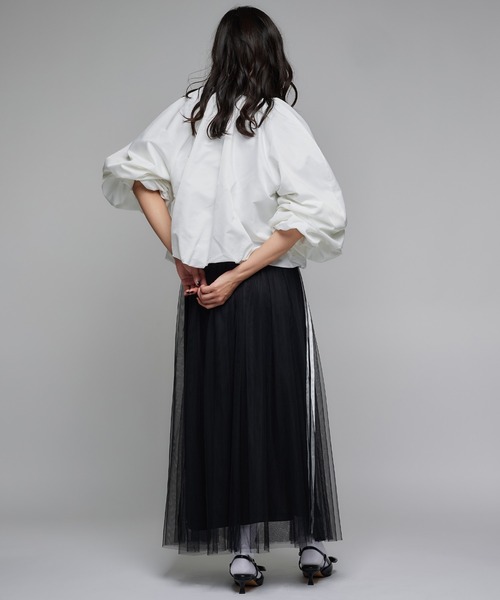 Narcissus(ナルシス)の「サイドラインチュールスカート/ロングスカート/スポーティー(スカート・レディース・ブラック/レッド・FREE)」の15枚目の写真