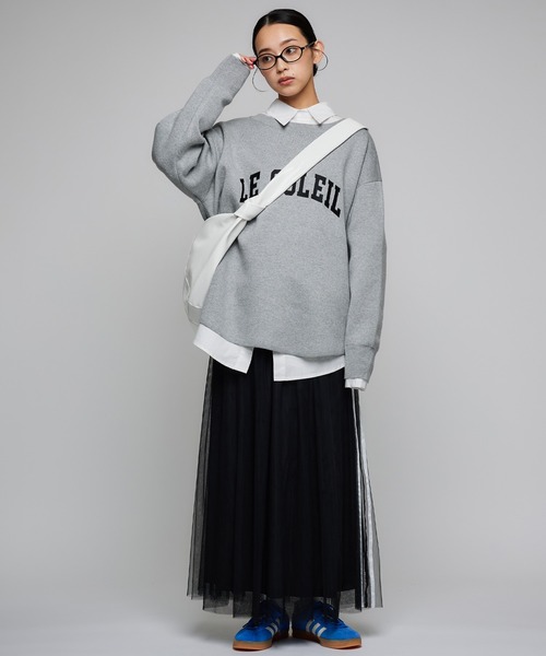 Narcissus(ナルシス)の「サイドラインチュールスカート/ロングスカート/スポーティー(スカート・レディース・ブラック/レッド・FREE)」の3枚目の写真