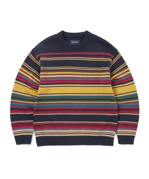 thisisneverthat(ディスイズネバーザット)の「Multi Striped Sweater(ニット/セーター・メンズ・ブラック×ホワイト/ネイビー・M/XL/L/S)」の2枚目の写真
