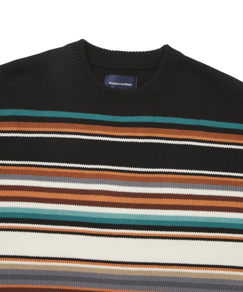 thisisneverthat(ディスイズネバーザット)の「Multi Striped Sweater(ニット/セーター・メンズ・ブラック×ホワイト/ネイビー・M/XL/L/S)」の3枚目の写真