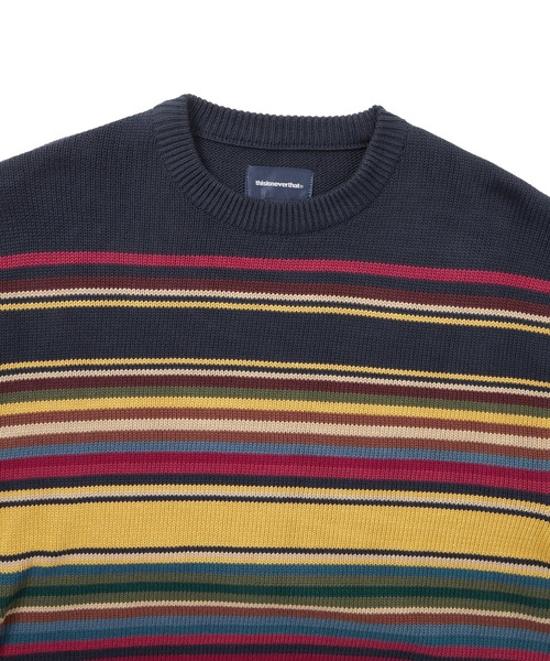 thisisneverthat(ディスイズネバーザット)の「Multi Striped Sweater(ニット/セーター・メンズ・ブラック×ホワイト/ネイビー・M/XL/L/S)」の8枚目の写真