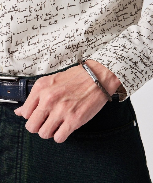 ハンドウーブンレザー ブレスレット【250920 240】（ブレスレット