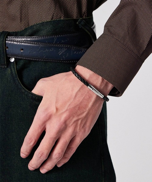 HARRY SMITH レザーブレス ハンドウーブンレザー ブレスレット【250920 240】（ブレスレット