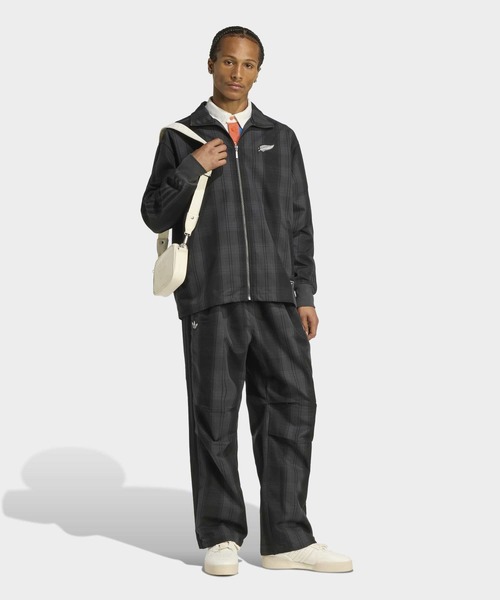 アディダス オリジナルス＆オールブラックス チェック柄ウーブン