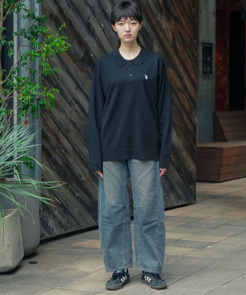U.S. POLO ASSN.（ユーエスポロアッスン）の「【U.S. POLO ASSN./ユーエスポロアッスン 】ニットポロシャツ（ニット/セーター・メンズ・グレー/カーキ/ブラック/ネイビー・LARGE/X-LARGE/MEDIUM）」の6枚目の写真