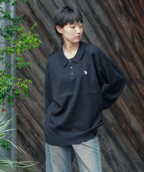 U.S. POLO ASSN.（ユーエスポロアッスン）の「【U.S. POLO ASSN./ユーエスポロアッスン 】ニットポロシャツ（ニット/セーター・メンズ・グレー/カーキ/ブラック/ネイビー・LARGE/X-LARGE/MEDIUM）」の7枚目の写真