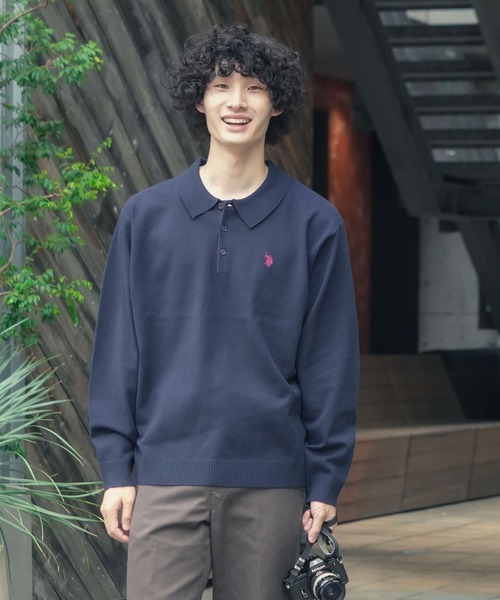 U.S. POLO ASSN.（ユーエスポロアッスン）の「【U.S. POLO ASSN./ユーエスポロアッスン 】ニットポロシャツ（ニット/セーター・メンズ・グレー/カーキ/ブラック/ネイビー・LARGE/X-LARGE/MEDIUM）」の21枚目の写真