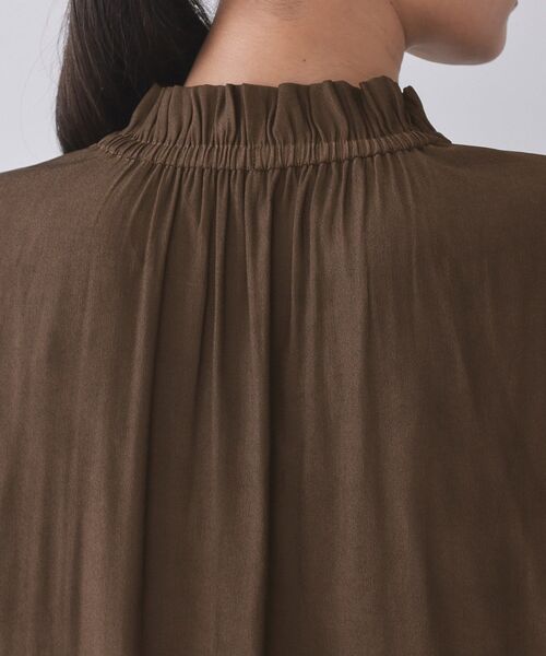 OPAQUE.CLIP（オペークドットクリップ）の「フリルカラーブラウス【洗濯機OK】（シャツ/ブラウス・レディース・ナチュラル/ブラウン系その他/パープル・38/40/42）」の20枚目の写真