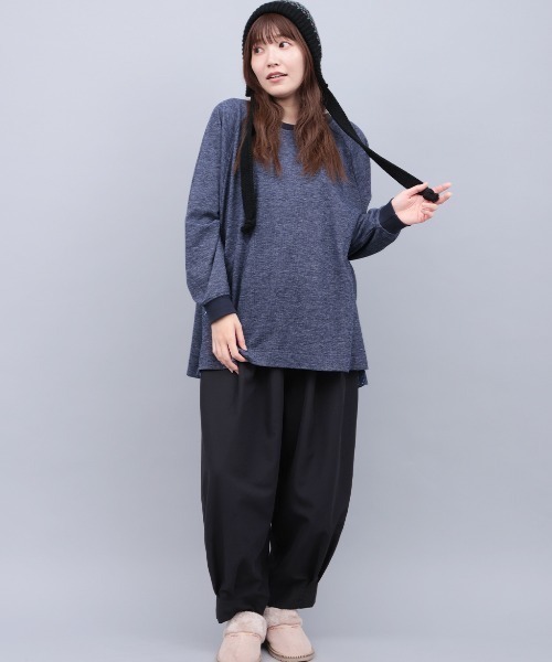 チチカカ(チチカカ)の「起毛サカリバドルマンプルオーバー(Tシャツ/カットソー・レディース・ネイビー/ベージュ/チャコールグレー・FREE)」の7枚目の写真