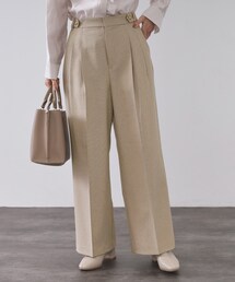 OPAQUE.CLIP | ストレッチタックワイドパンツ/セットアップ対応可【洗濯機OK】(その他パンツ)