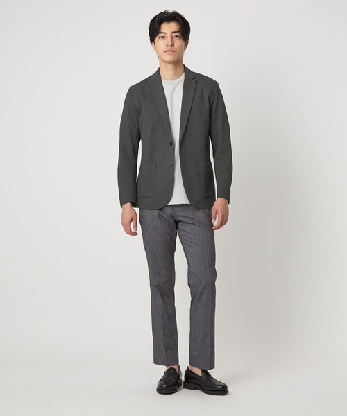 A DAY IN THE LIFE UNITED ARROWS(アデイインザライフユナイテッドアローズ)の「サッカー カーディガンジャケット<A DAY IN THE LIFE>(カーディガン/ボレロ・メンズ・ネイビー/ダークグレー・L/M/S/XL)」の4枚目の写真