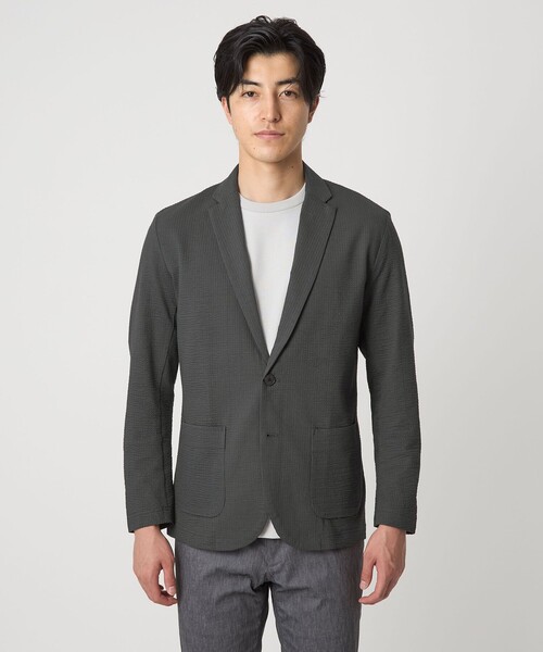 A DAY IN THE LIFE UNITED ARROWS(アデイインザライフユナイテッドアローズ)の「サッカー カーディガンジャケット<A DAY IN THE LIFE>(カーディガン/ボレロ・メンズ・ネイビー/ダークグレー・L/M/S/XL)」の9枚目の写真