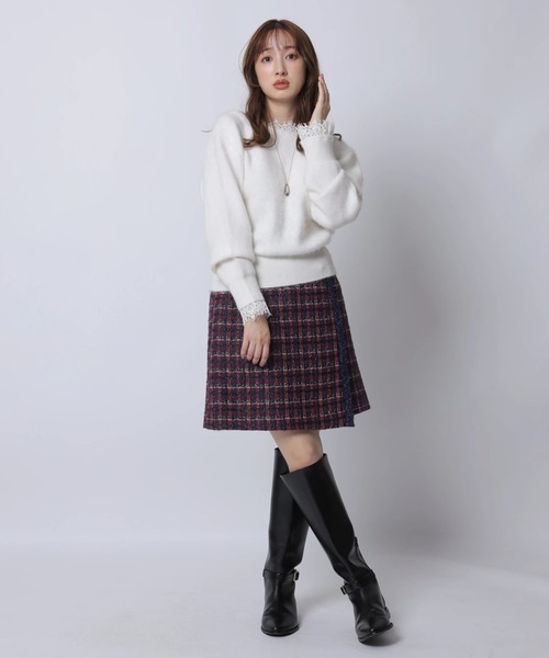 アプワイザーリッシェ ドットツイードミニスカート Apuweiser-riche