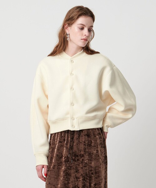 ASTRAET（アストラット）の「＜ASTRAET＞スナップボタン ブルゾン（ブルゾン・レディース・オフホワイト/ブラック・FREE）」の2枚目の写真