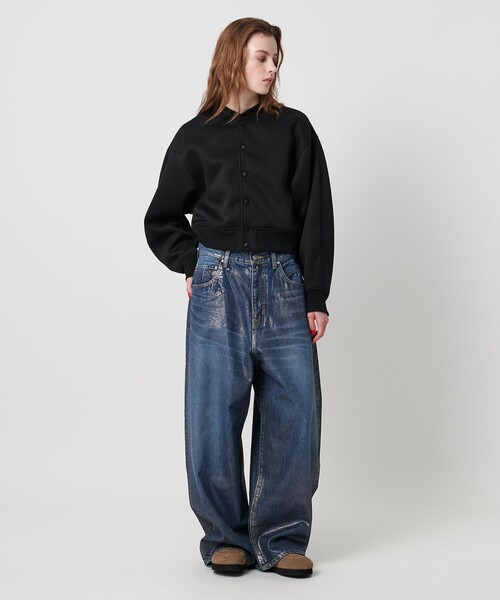 ASTRAET（アストラット）の「＜ASTRAET＞スナップボタン ブルゾン（ブルゾン・レディース・オフホワイト/ブラック・FREE）」の4枚目の写真