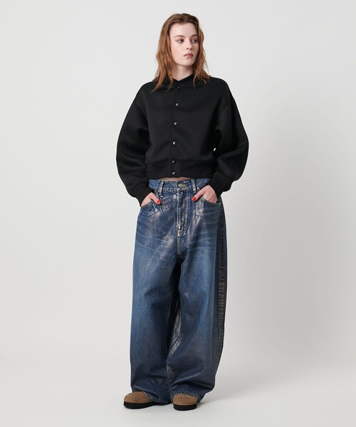 ASTRAET（アストラット）の「＜ASTRAET＞スナップボタン ブルゾン（ブルゾン・レディース・オフホワイト/ブラック・FREE）」の5枚目の写真