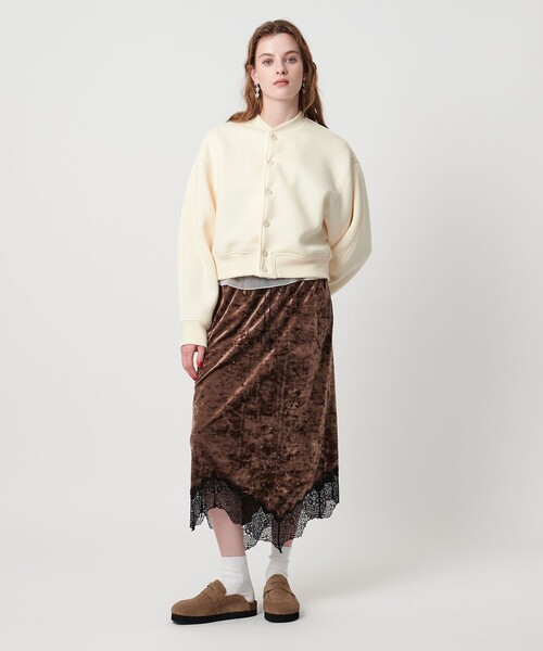 ASTRAET（アストラット）の「＜ASTRAET＞スナップボタン ブルゾン（ブルゾン・レディース・オフホワイト/ブラック・FREE）」の7枚目の写真