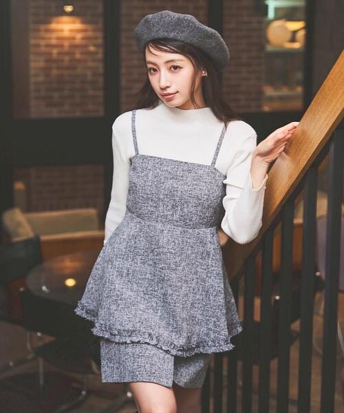 SWINGLE（スウィングル）の「ツイードキャミブラウス（シャツ/ブラウス・レディース・ホワイト系その他6/ブラック系その他5/グレー系その他5・FREE）」の8枚目の写真