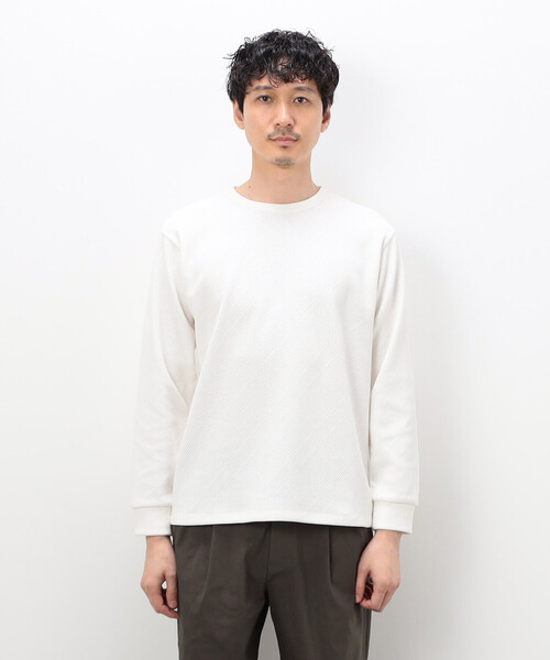 COMME CA ISM(コムサイズム)の「モールジャガードTシャツ(Tシャツ/カットソー・メンズ・ホワイト/ブラック・LARGE/MEDIUM)」の15枚目の写真