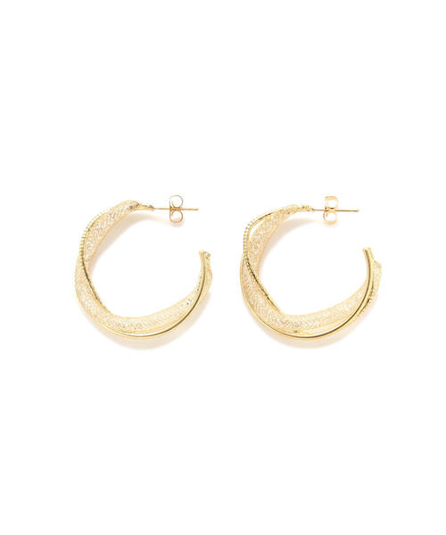 EDIT COLOGNE(エディットコロン)の「シャイニーフープピアス(ピアス(両耳用)・レディース・ゴールド・フリ-)」の1枚目の写真