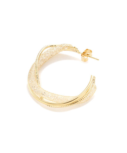 EDIT COLOGNE(エディットコロン)の「シャイニーフープピアス(ピアス(両耳用)・レディース・ゴールド・フリ-)」の3枚目の写真