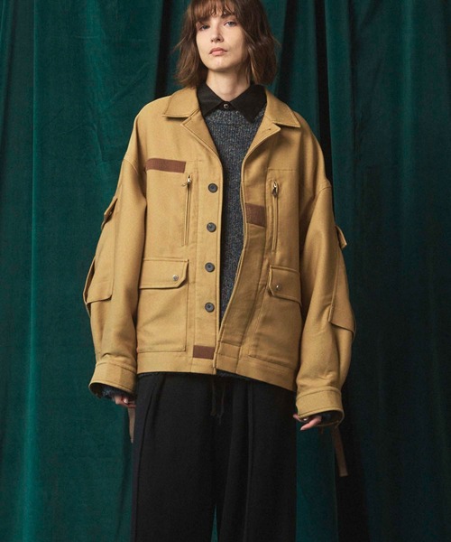 MAISON SPECIAL(メゾンスペシャル)の「《UNISEX》Prime-Over Cargo Big Poket Shirt Blouson/プライムオーバーカーゴビッグポケットシャツブルゾン【MAISON SPECIAL/メゾンスペシャル】(ブルゾン・メンズ・ベージュ/ブラック/オフホワイト・2/1)」の7枚目の写真