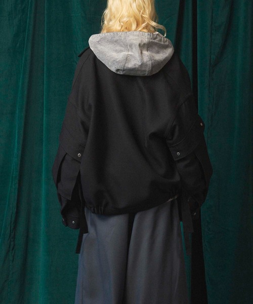 MAISON SPECIAL(メゾンスペシャル)の「《UNISEX》Prime-Over Cargo Big Poket Shirt Blouson/プライムオーバーカーゴビッグポケットシャツブルゾン【MAISON SPECIAL/メゾンスペシャル】(ブルゾン・メンズ・ベージュ/ブラック/オフホワイト・2/1)」の6枚目の写真