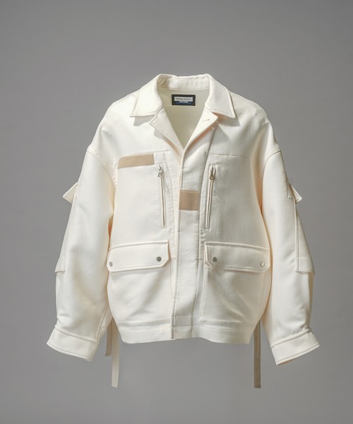 MAISON SPECIAL(メゾンスペシャル)の「《UNISEX》Prime-Over Cargo Big Poket Shirt Blouson/プライムオーバーカーゴビッグポケットシャツブルゾン【MAISON SPECIAL/メゾンスペシャル】(ブルゾン・メンズ・ベージュ/ブラック/オフホワイト・2/1)」の10枚目の写真
