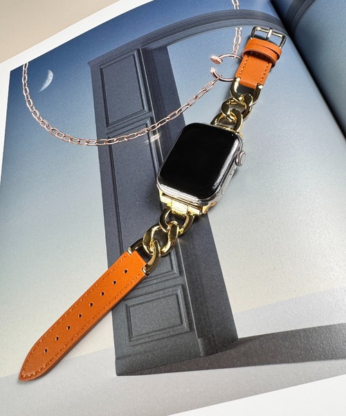 MAISON SELECT(メゾンセレクト)の「10D18-MZ Apple Watch Band(デジタル腕時計・レディース・ブラック/シルバー/ブラウン・38/41)」の2枚目の写真