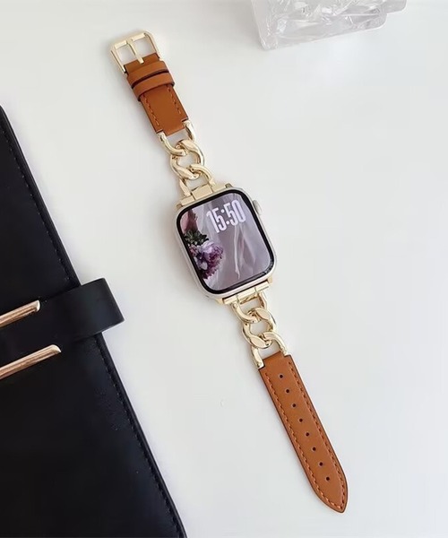 MAISON SELECT(メゾンセレクト)の「10D18-MZ Apple Watch Band(デジタル腕時計・レディース・ブラック/シルバー/ブラウン・38/41)」の4枚目の写真