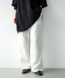 Jines | レース刺繍ワイドパンツ(その他パンツ)
