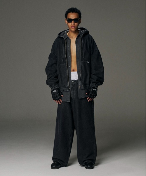 COOTIE PRODUCTIONS（クーティープロダクションズ）の「12.5oz Denim Zip Up Hooded Jacket（デニムジャケット・メンズ・インディゴブルー/スミクロ・SMALL/MEDIUM/LARGE/X-LARGE）」の3枚目の写真