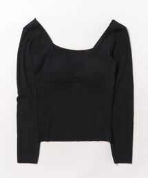 Lace Ladies（レースレディース）の「ソリッドカラー Uネック 長袖 カップ付き インナー（インナーウェア/肌着）」