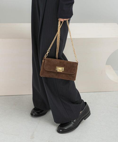 URBAN RESEARCH ROSSO WOMEN（アーバンリサーチ　ロッソ）の「AULENTTI　スエードチェーンBAG（ショルダーバッグ・レディース・ブラウン/ベージュ・FREE）」の7枚目の写真