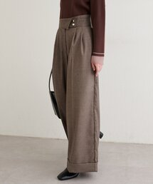 タイムセール！エルメス★ブラウン チェック柄 スラックス タイムセール！エルメス☆ブラウン チェック柄 スラックス