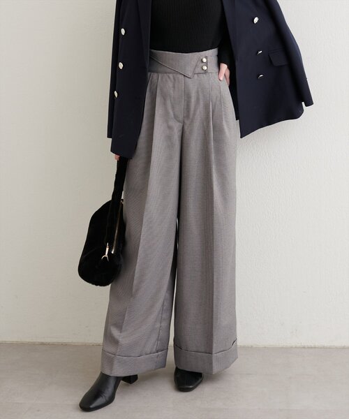 natural couture（ナチュラルクチュール）の「フロントターンバックタックパンツ（スラックス・レディース・チャコールグレー/その他1/その他2・SMALL/MEDIUM）」の8枚目の写真