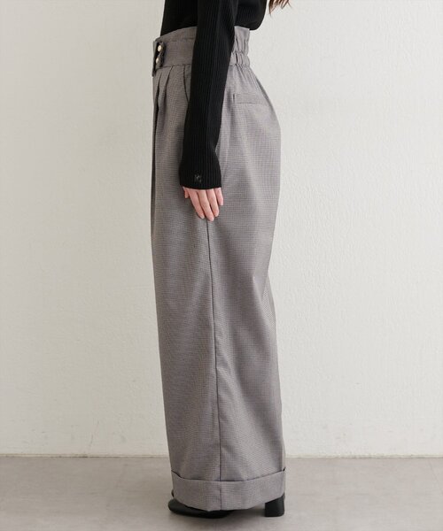 natural couture（ナチュラルクチュール）の「フロントターンバックタックパンツ（スラックス・レディース・チャコールグレー/その他1/その他2・SMALL/MEDIUM）」の11枚目の写真