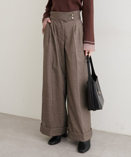 natural couture（ナチュラルクチュール）の「フロントターンバックタックパンツ（スラックス・レディース・チャコールグレー/その他1/その他2・SMALL/MEDIUM）」の19枚目の写真