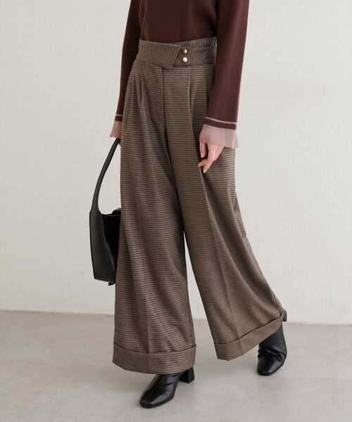 natural couture（ナチュラルクチュール）の「フロントターンバックタックパンツ（スラックス・レディース・チャコールグレー/その他1/その他2・SMALL/MEDIUM）」の20枚目の写真