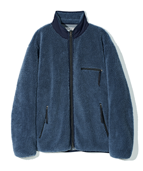 エッセンシャルフリースジップアップジャケットブルー