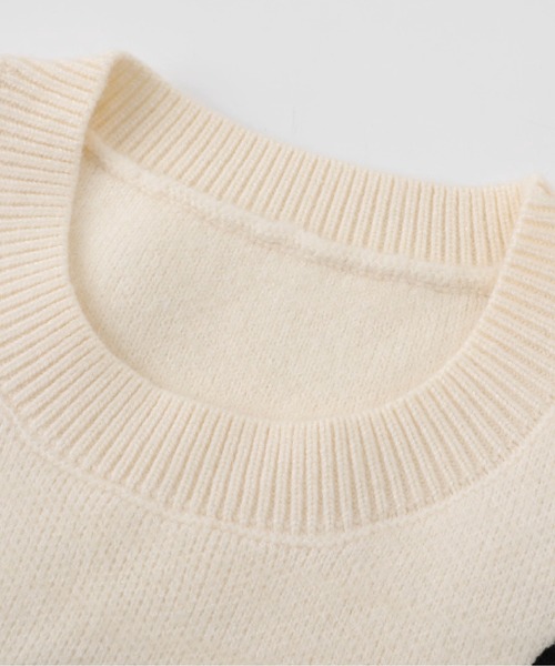 LA POMME jours(ラポミ・ジュール)の「Cheerful Pattern Sweater(ニット/セーター・レディース・アイボリー・FREE)」の3枚目の写真