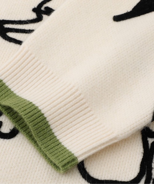 LA POMME jours(ラポミ・ジュール)の「Cheerful Pattern Sweater(ニット/セーター・レディース・アイボリー・FREE)」の5枚目の写真